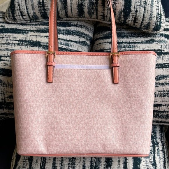 Michael Kors Jet Set Travel Medium Carryall Tote Sherbert Multi - Picture 2 of 16